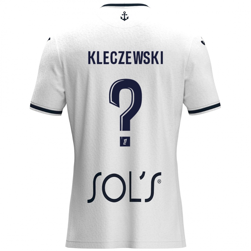 Dzieci Louise Kleczewski #0 Biały Ciemnoniebieski Wyjazdowa Koszulka 2024/25 Koszulki Klubowe