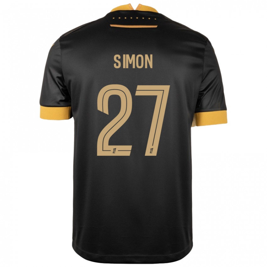 Dzieci Moses Simon #27 Czarny Brązowy Wyjazdowa Koszulka 2024/25 Koszulki Klubowe