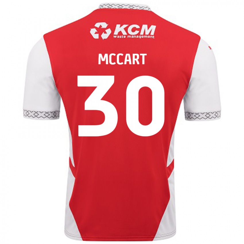 Męski Jamie Mccart #30 Czerwony Biały Domowa Koszulka 2024/25 Koszulki Klubowe