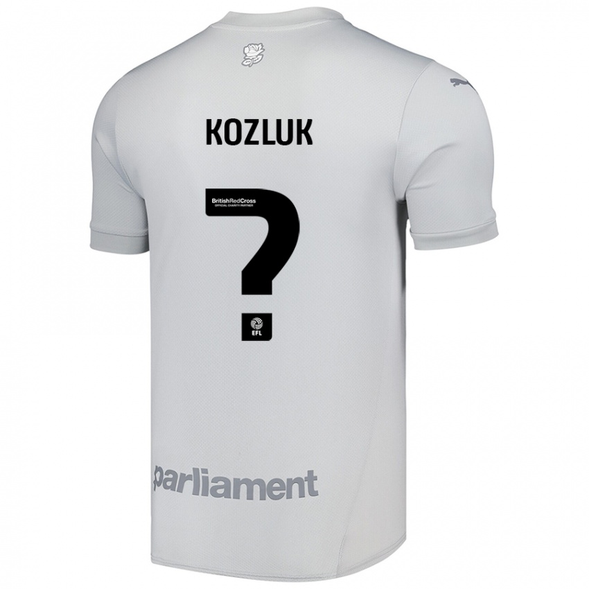 Męski Ziggy Kozluk #0 Srebrny Szary Wyjazdowa Koszulka 2024/25 Koszulki Klubowe