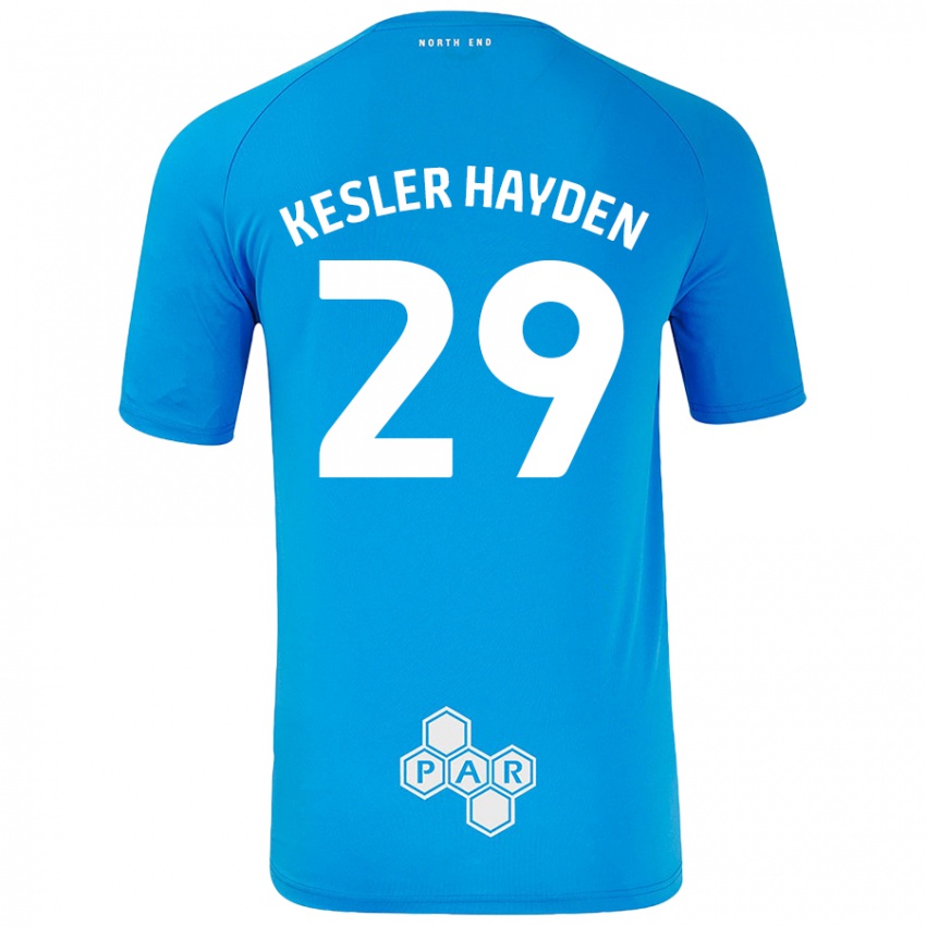 Męski Kaine Kesler-Hayden #29 Niebieski Wyjazdowa Koszulka 2024/25 Koszulki Klubowe