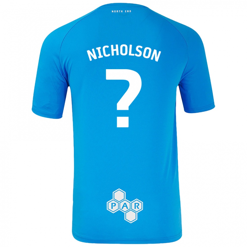 Męski Joseph Nicholson #0 Niebieski Wyjazdowa Koszulka 2024/25 Koszulki Klubowe