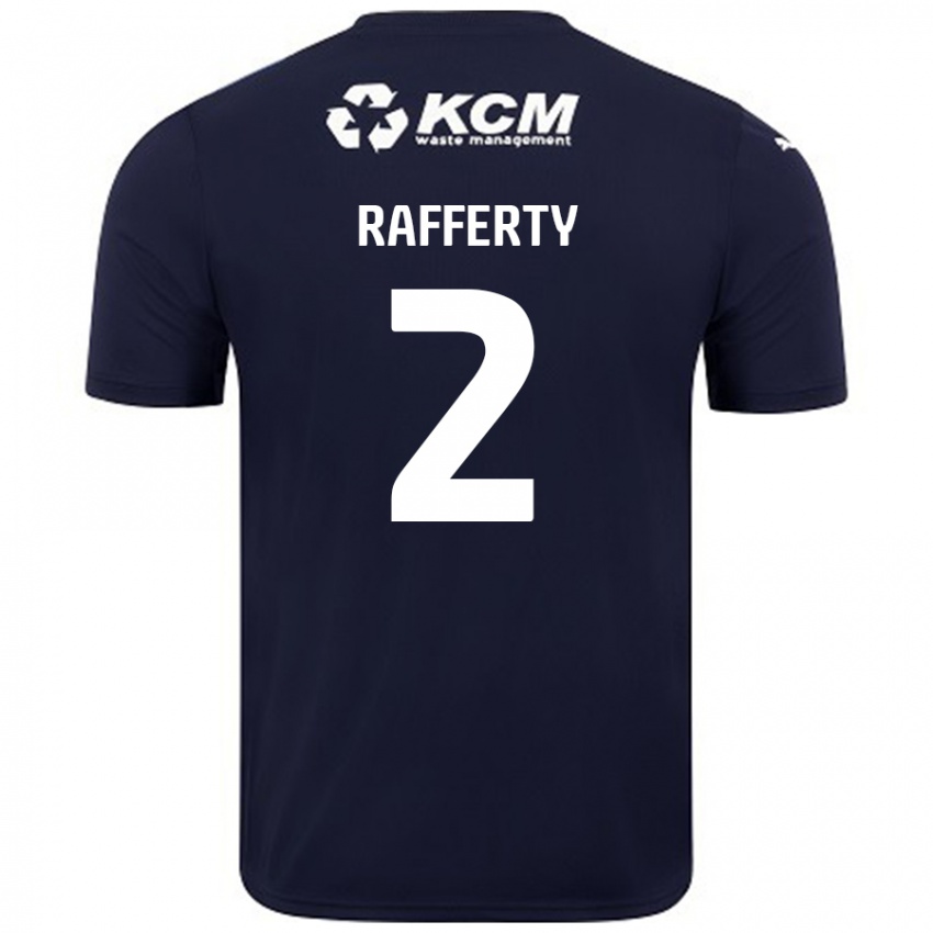 Męski Joe Rafferty #2 Granatowy Wyjazdowa Koszulka 2024/25 Koszulki Klubowe