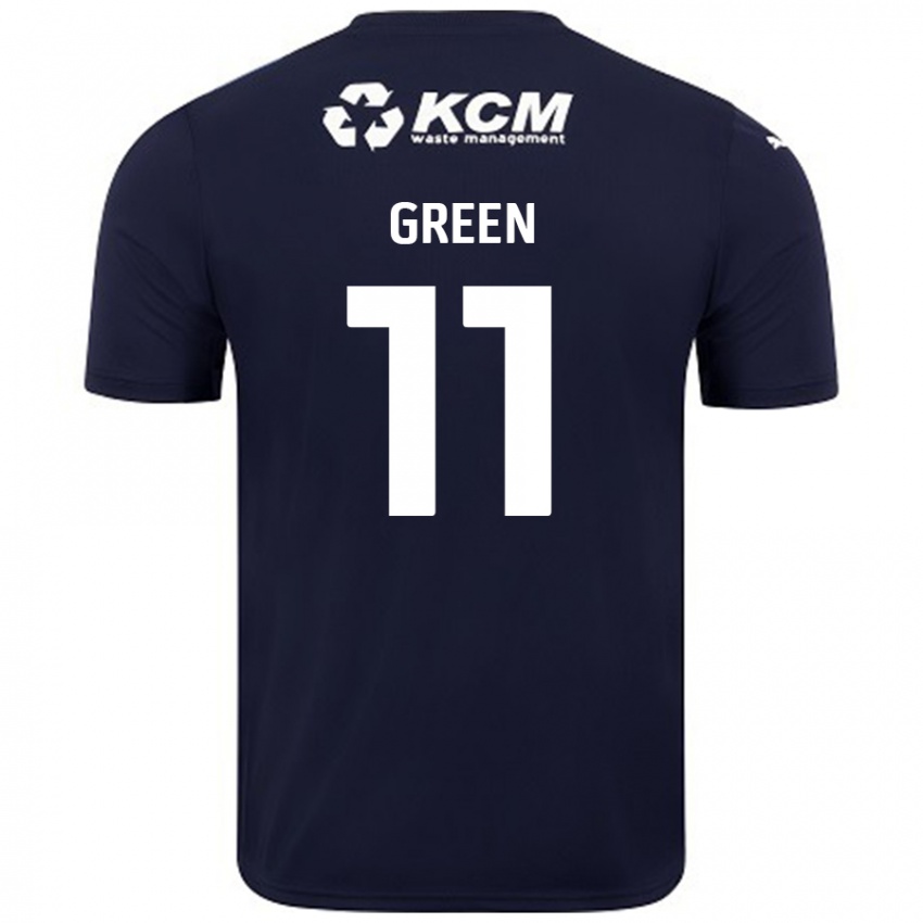 Męski Andre Green #11 Granatowy Wyjazdowa Koszulka 2024/25 Koszulki Klubowe