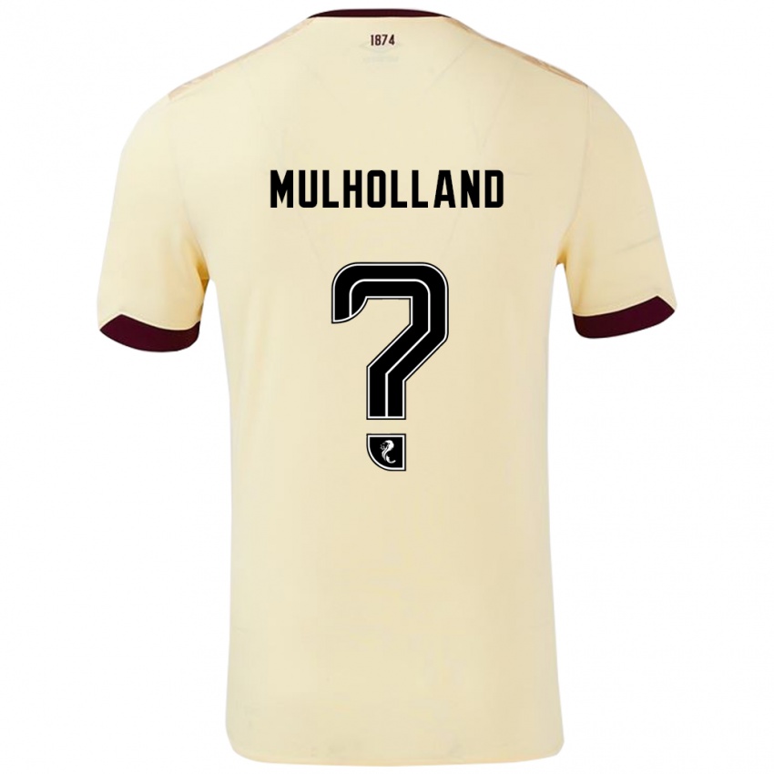 Męski James Mulholland #0 Kremowy Burgundowy Wyjazdowa Koszulka 2024/25 Koszulki Klubowe