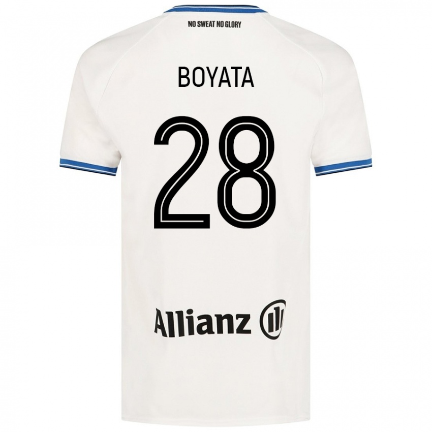 Męski Dedryck Boyata #28 Biały Wyjazdowa Koszulka 2024/25 Koszulki Klubowe