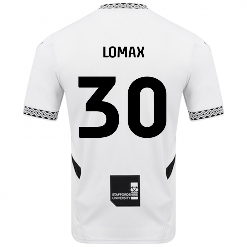 Kobiety Ben Lomax #30 Biały Domowa Koszulka 2024/25 Koszulki Klubowe