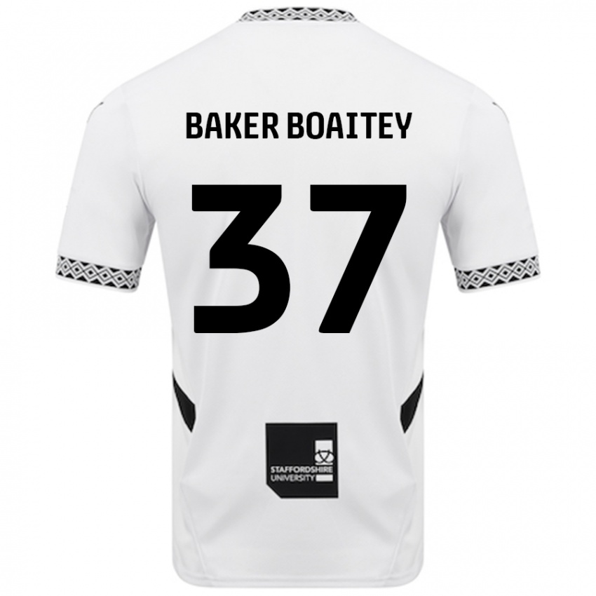 Kobiety Benicio Baker-Boaitey #37 Biały Domowa Koszulka 2024/25 Koszulki Klubowe