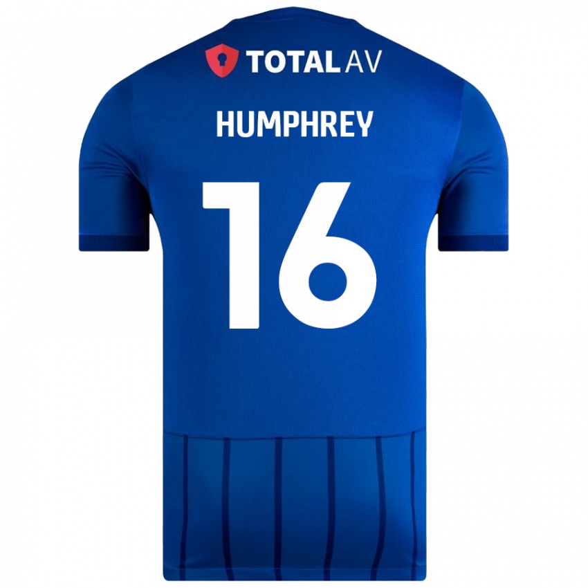 Kobiety Ella Humphrey #16 Niebieski Domowa Koszulka 2024/25 Koszulki Klubowe