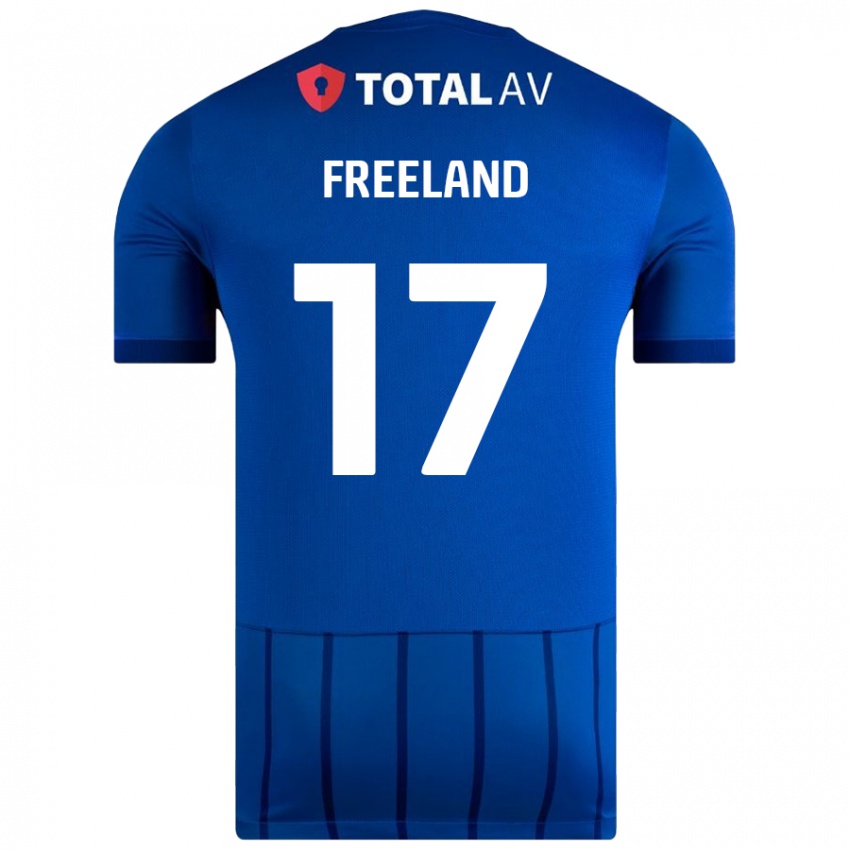 Kobiety Georgie Freeland #17 Niebieski Domowa Koszulka 2024/25 Koszulki Klubowe