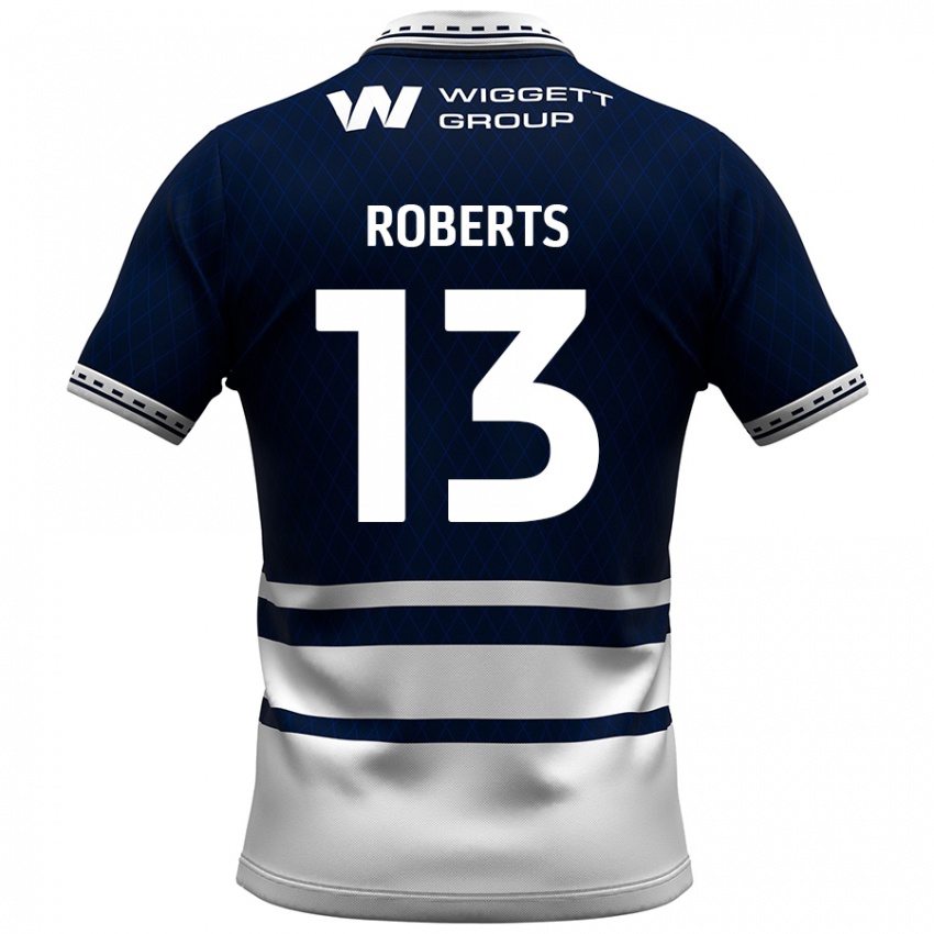 Kobiety Liam Roberts #13 Granatowy Biały Domowa Koszulka 2024/25 Koszulki Klubowe