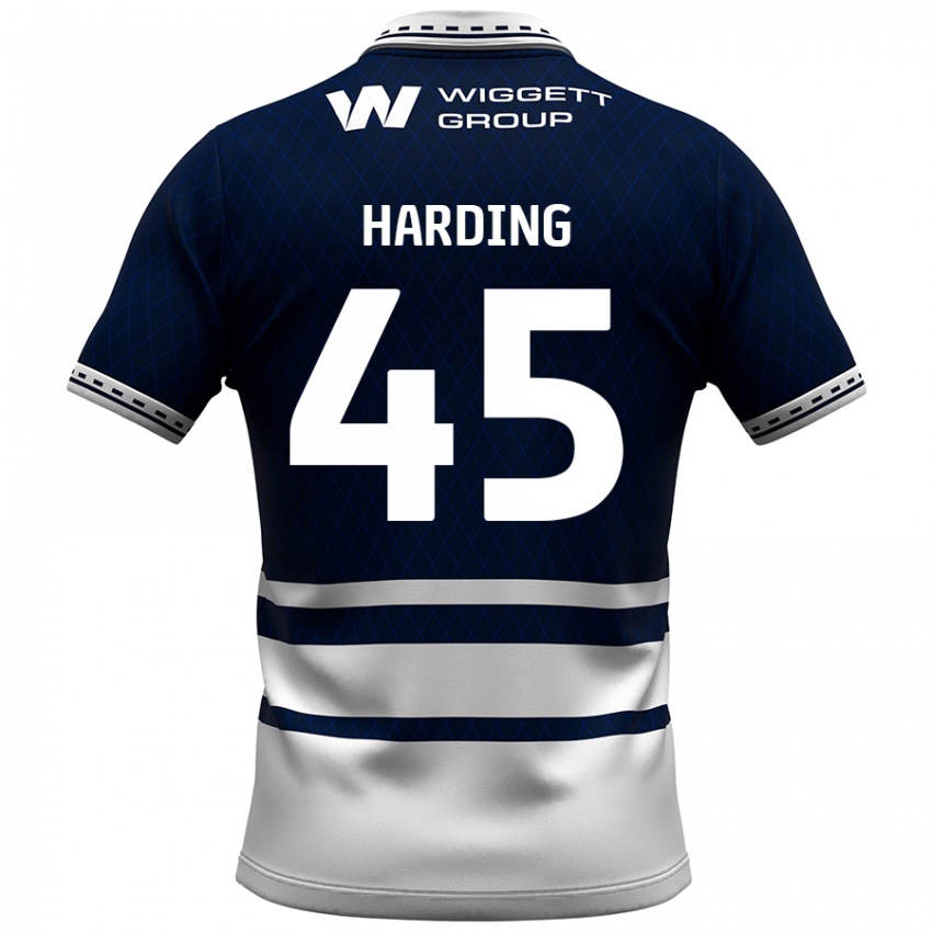 Kobiety Wes Harding #45 Granatowy Biały Domowa Koszulka 2024/25 Koszulki Klubowe