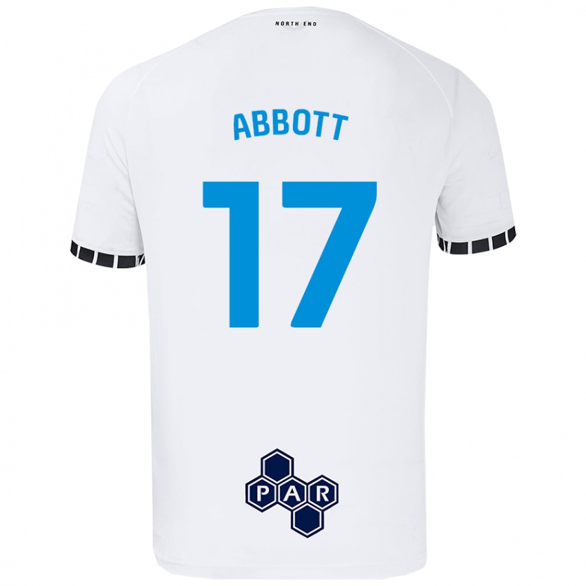 Kobiety Becky Abbott #17 Biały Domowa Koszulka 2024/25 Koszulki Klubowe