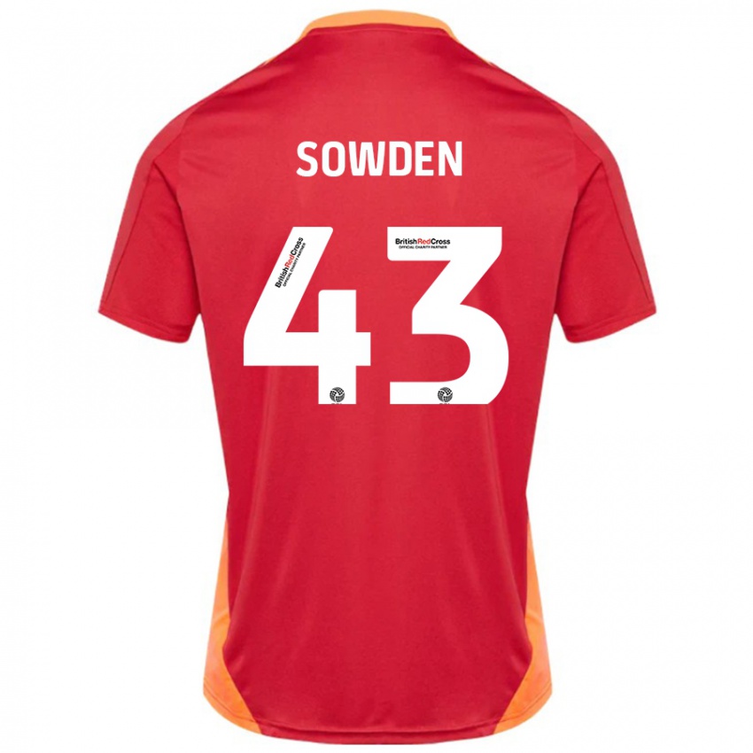 Kobiety Andrew Sowden #43 Niebieski Złamana Biel Wyjazdowa Koszulka 2024/25 Koszulki Klubowe