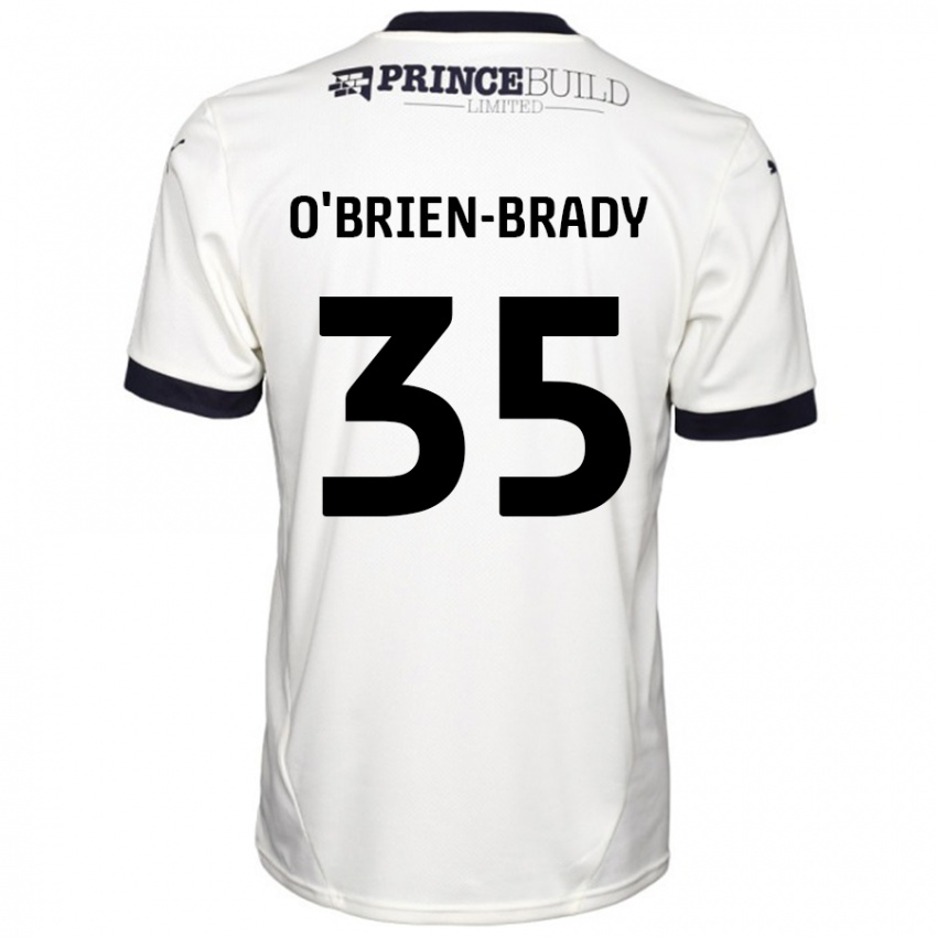 Kobiety Donay O'brien-Brady #35 Łamana Biel Czarny Wyjazdowa Koszulka 2024/25 Koszulki Klubowe