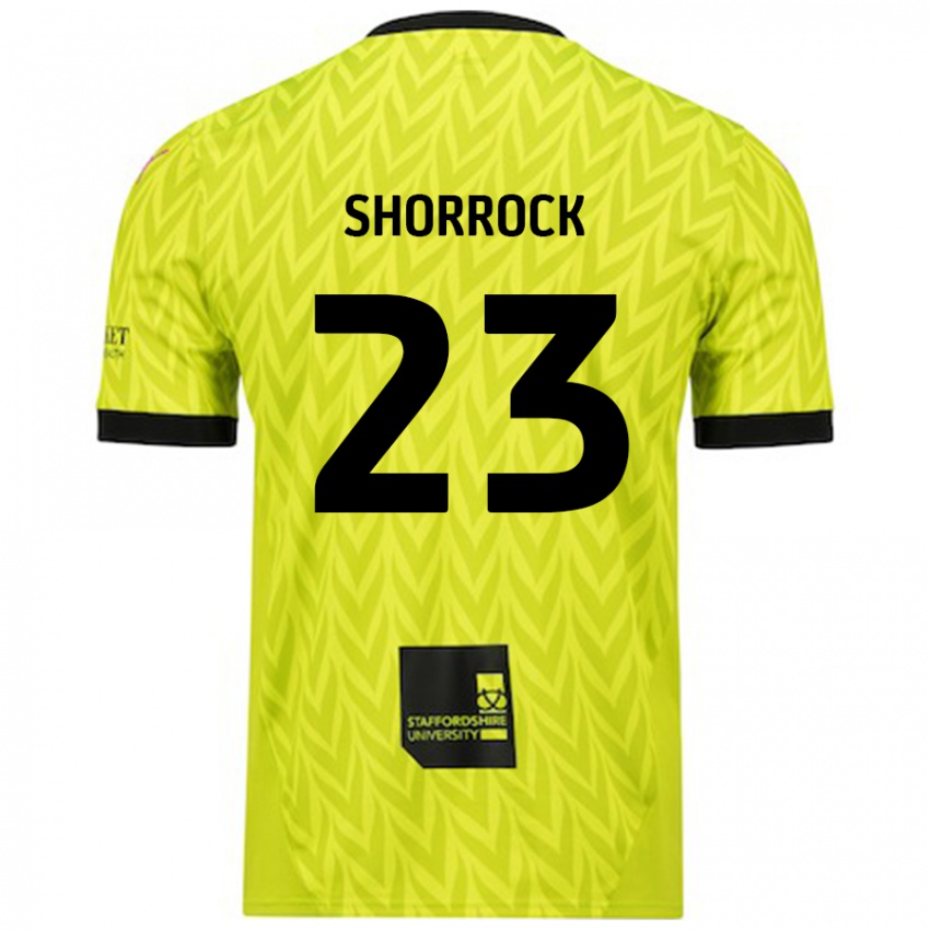 Kobiety Jack Shorrock #23 Fluorescencyjny Zielony Wyjazdowa Koszulka 2024/25 Koszulki Klubowe