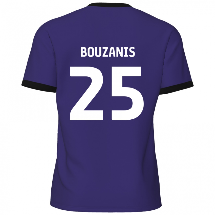 Kobiety Dean Bouzanis #25 Fioletowy Wyjazdowa Koszulka 2024/25 Koszulki Klubowe