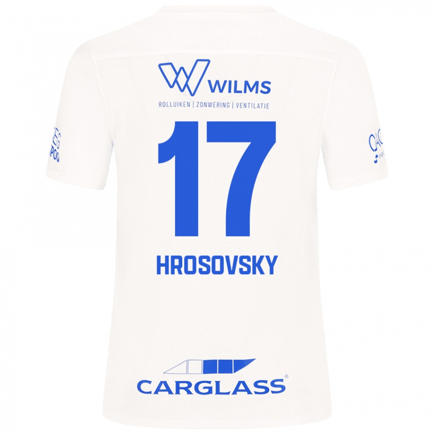 Kobiety Patrik Hrosovsky #17 Biały Wyjazdowa Koszulka 2024/25 Koszulki Klubowe