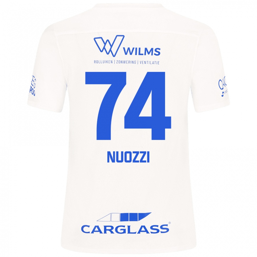 Kobiety Cédric Nuozzi #74 Biały Wyjazdowa Koszulka 2024/25 Koszulki Klubowe