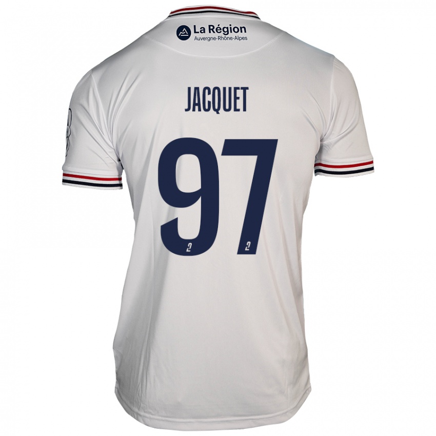 Kobiety Jérémy Jacquet #97 Biały Wyjazdowa Koszulka 2024/25 Koszulki Klubowe