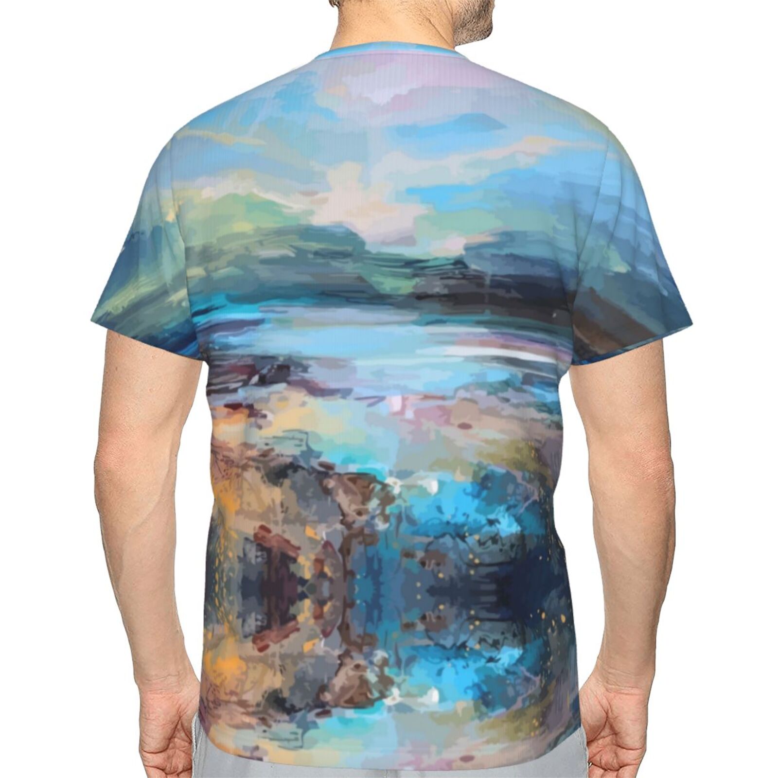 Koszulka Klasyczny Letnia Koszulka Z Lekkimi Elementami Do Malowania
