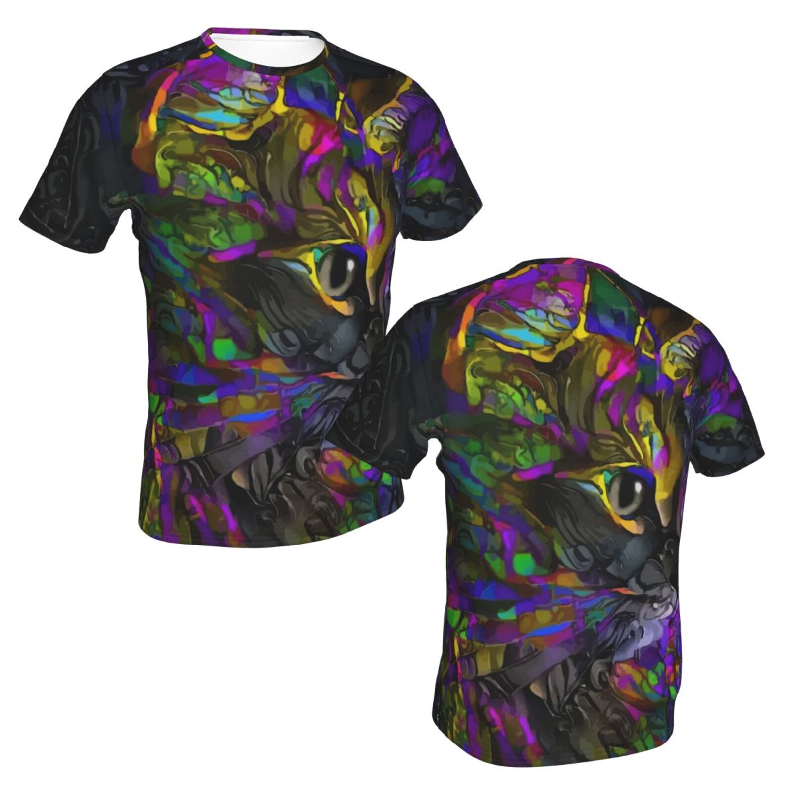Koszulka Klasyczny Hanzy Kot Elementy Mieszane Mediów